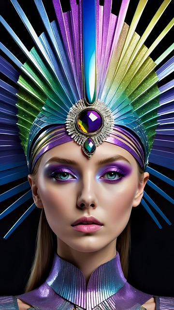 Free ai generated woman headdress illustration