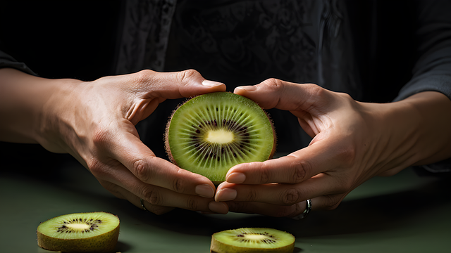Free ai generated kiwi hands illustration