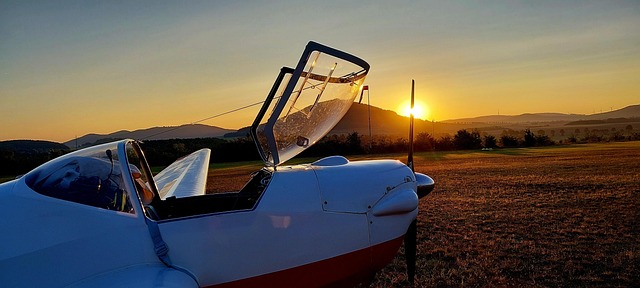 Motovelero, Avión, Máquina, Amanecer