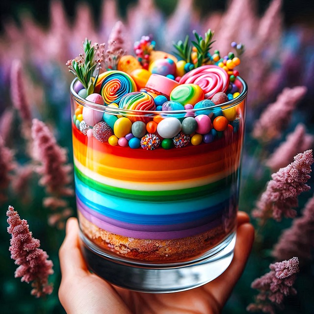 Free ai generated milkshake candy illustration