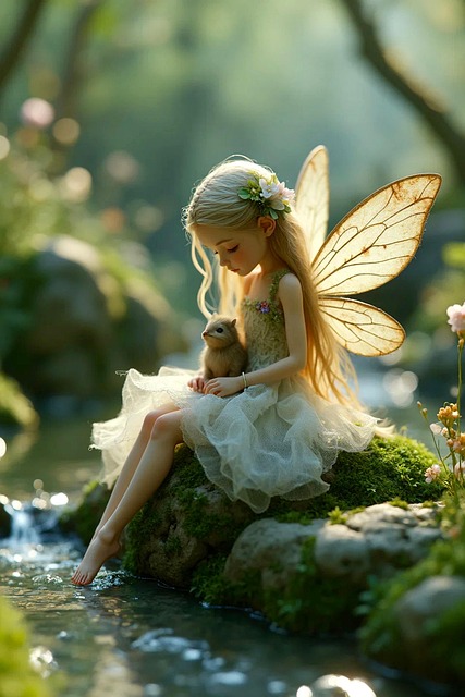 Download free HD stock image of Ai Generated Fairy Free ai generated fairy nature illustration