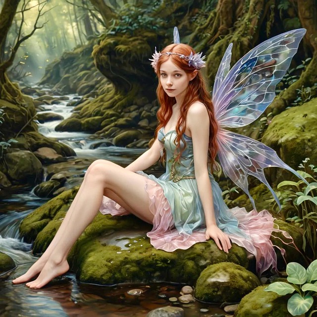 Download free HD stock image of Ai Generated Fairy Free ai generated fairy nature illustration