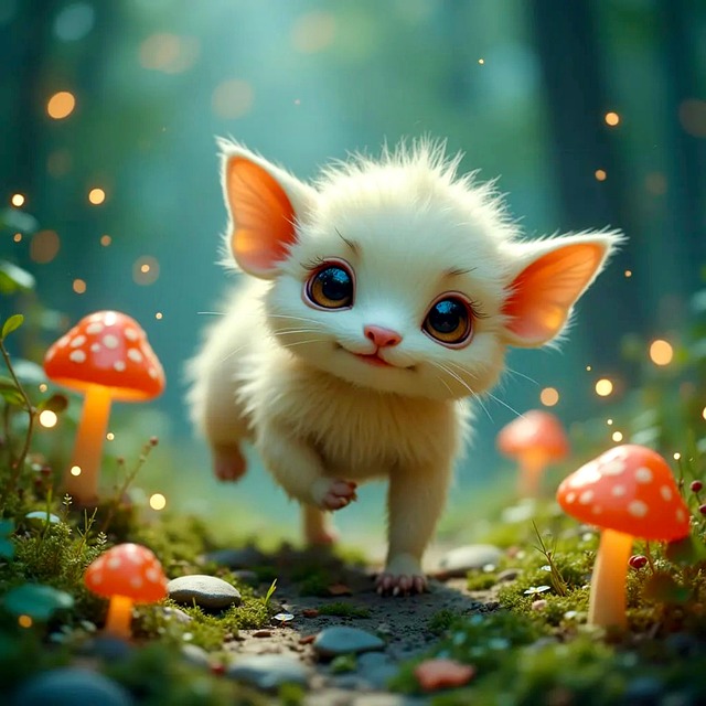 Free ai generated cute creature illustration