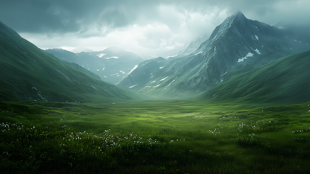 Ai Generiert, Berge, Landschaft, Oben