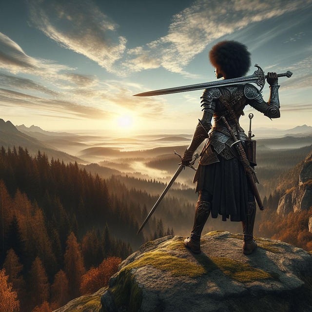 Free ai generated woman warrior illustration