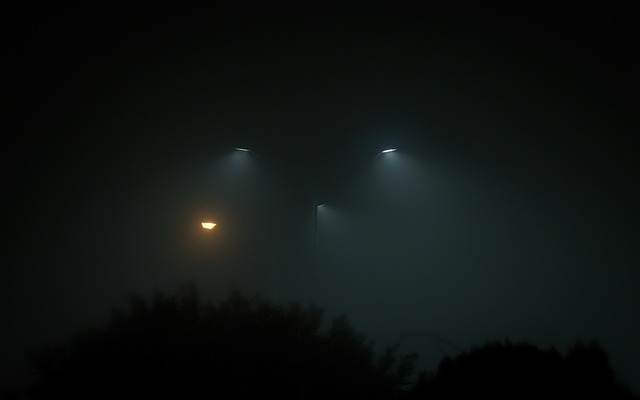 Nacht, Mist, De Nevel, Mistig, Licht