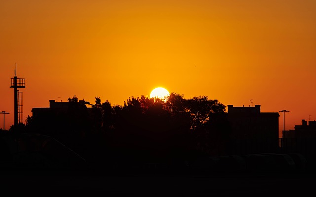 Zonsondergang, Schemering, Zee, Lucht