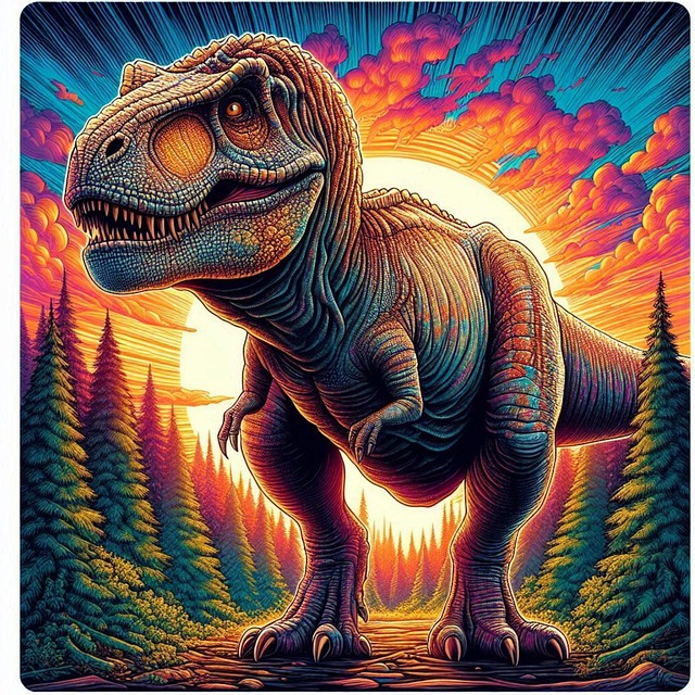 Ai Generiert, Dinosaurier, T-Rex, Wald