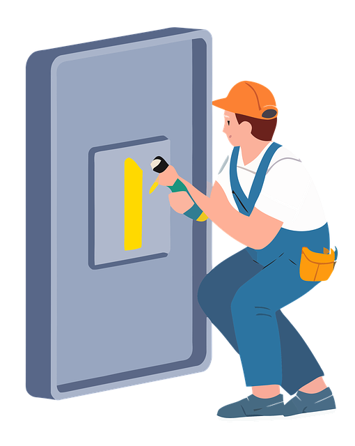 Free Electrician 2D Flat Design illustration and picture