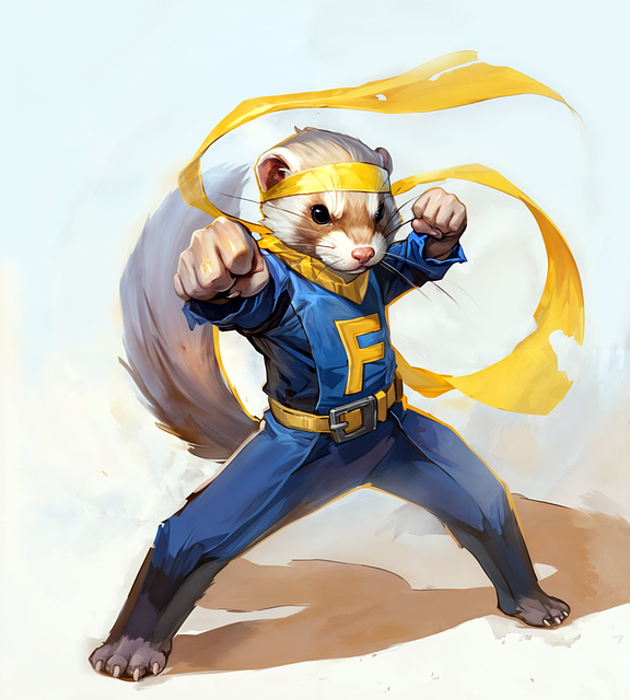 Free ai generated ferret hero illustration