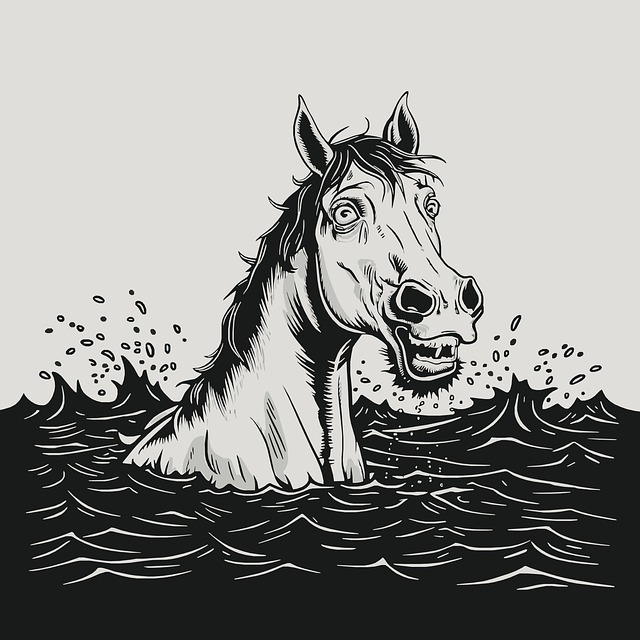 Ai Generert, Hest, Drukner, Natur