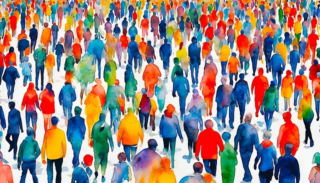 Free ai generated crowds people illustration