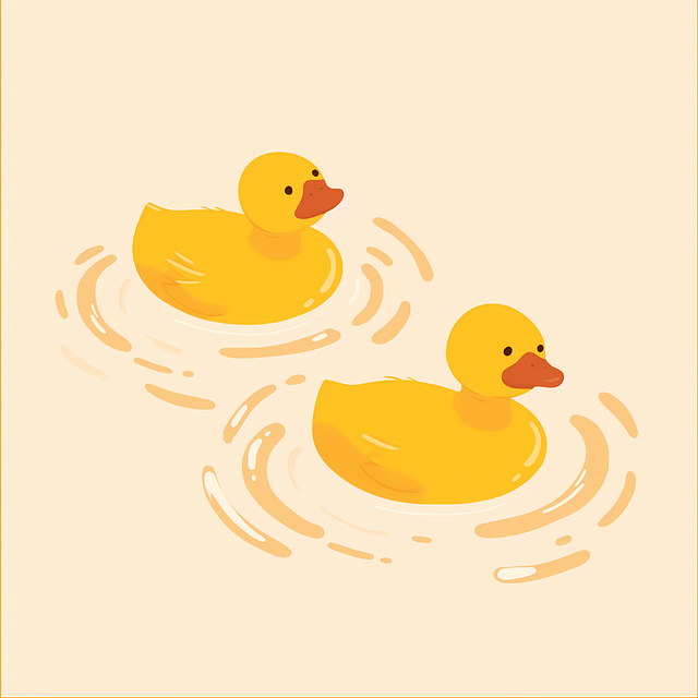 Free ai generated rubber duckies bathtime illustration