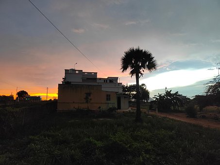 Aften, Solnedgang, Natur, Landskab