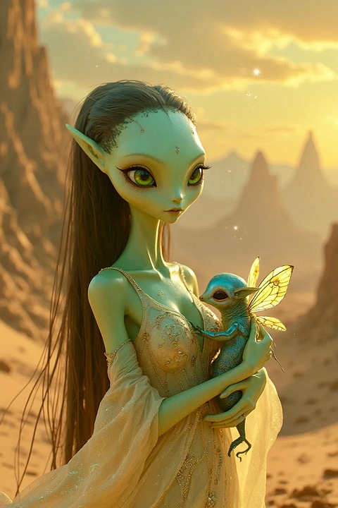 Download Ai Generated, Alien, Lady. Royalty-Free Stock Illustration ...