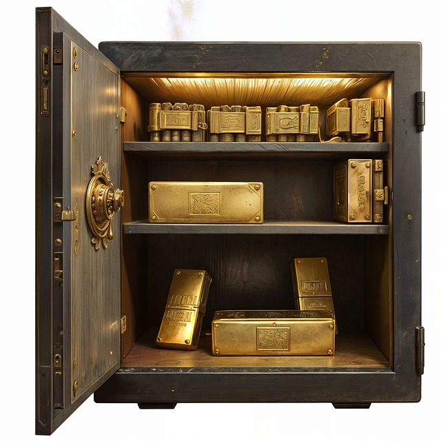 Free ai generated gold bars vault illustration