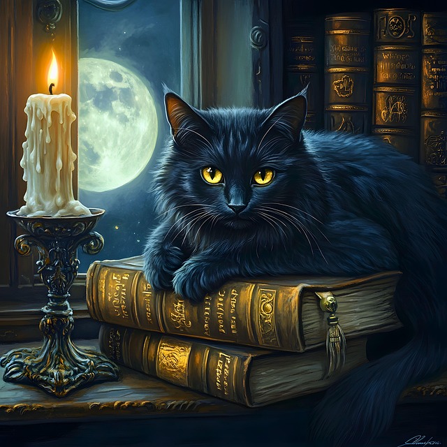 Ai Genereret, Kat, Halloween, Gotisk