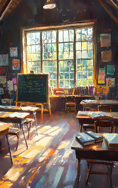 Free ai generated classroom sunlight illustration