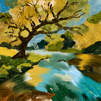 Free Tree Impressionist illustration and picture
