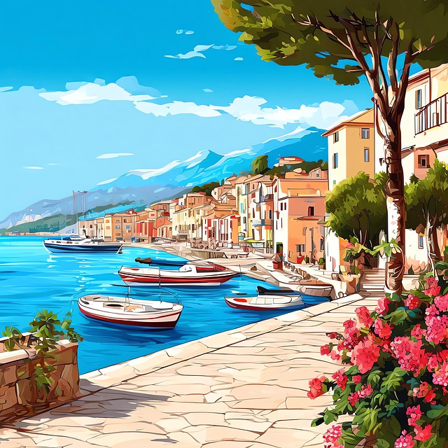 Ai Generado, Mediterráneo, Ciudad, Mar