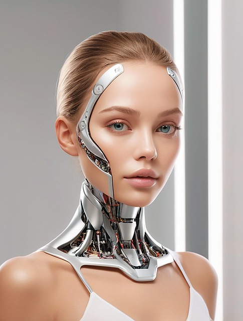 Free ai generated woman cyborg illustration