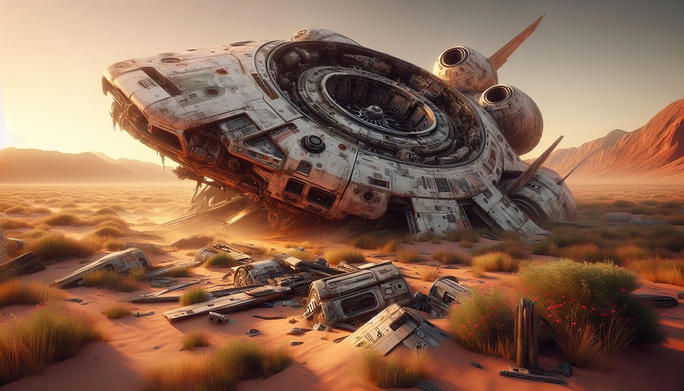 Download Ai Generated, Spaceship, Crash. Royalty-Free Stock ...