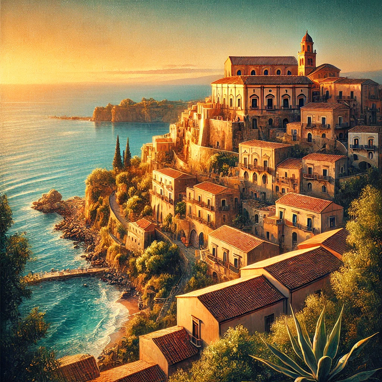 Pueblo Siciliano Acantilado Mar - Imagen gratis en Pixabay - Pixabay