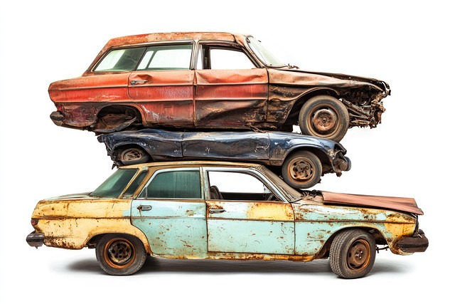 Free ai generated junk cars illustration