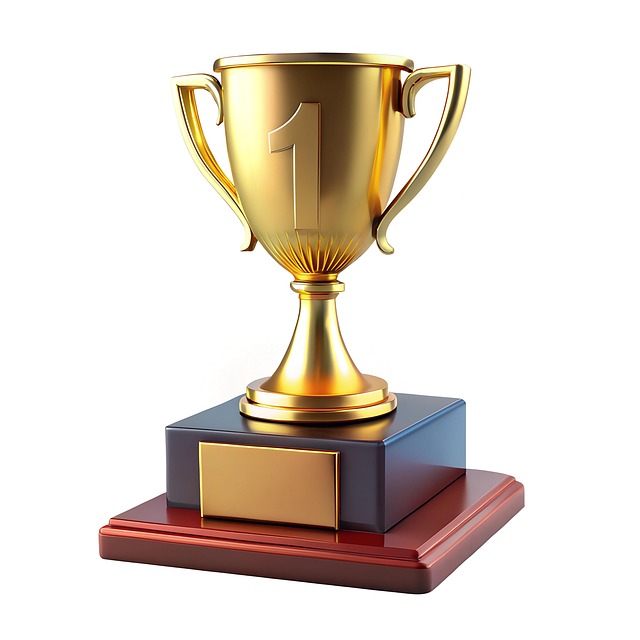 Free ai generated first place trophy illustration
