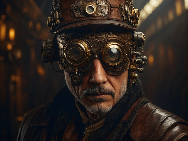 Download free HD stock image of Ai Generated Man Free ai generated man steampunk illustration