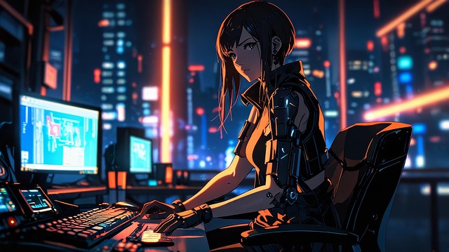 Free ai generated woman tech illustration