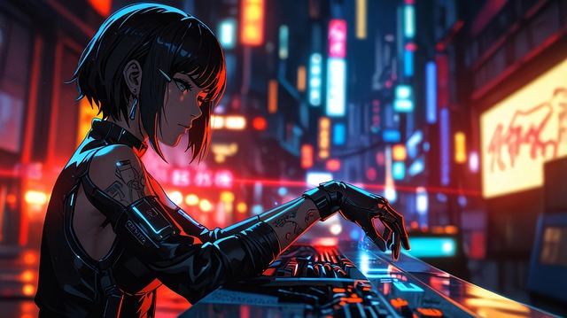 Ai Generado, Mujer, Belleza, Cyberpunk