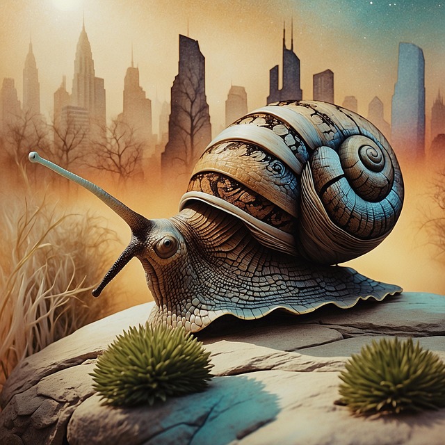 Free ai generated snail shell illustration
