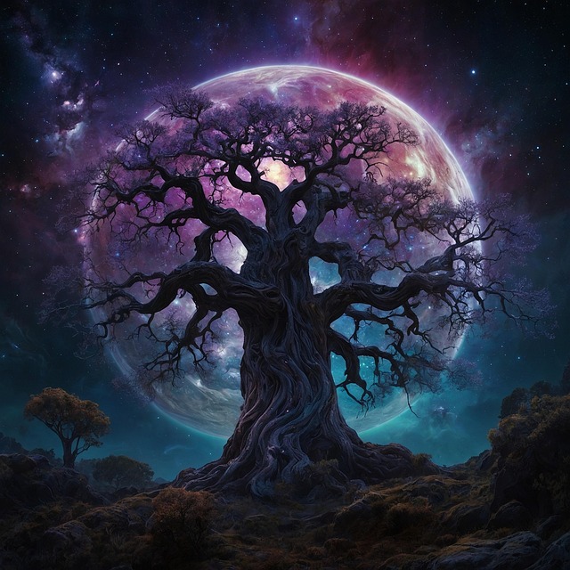 Free ai generated tree nature illustration