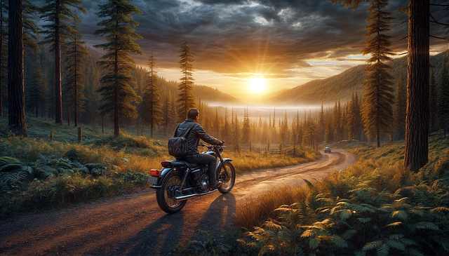 Free ai generated motorcycle rider illustration