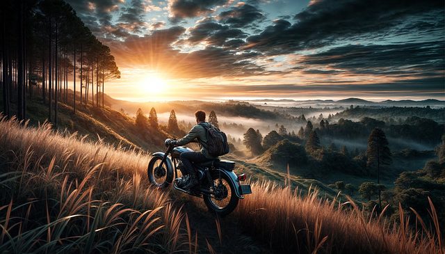 Free ai generated motorcycle rider illustration
