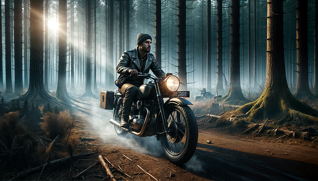 Free ai generated motorcycle rider illustration