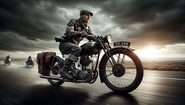 Free ai generated motorcycle rider illustration