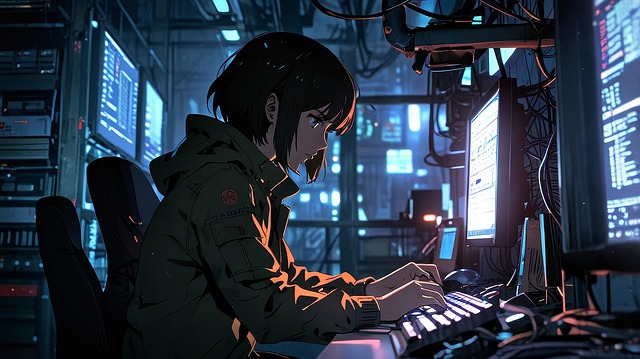Free ai generated woman tech illustration