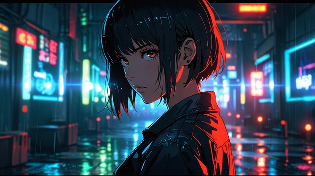Ai Generado, Mujer, Cyberpunk