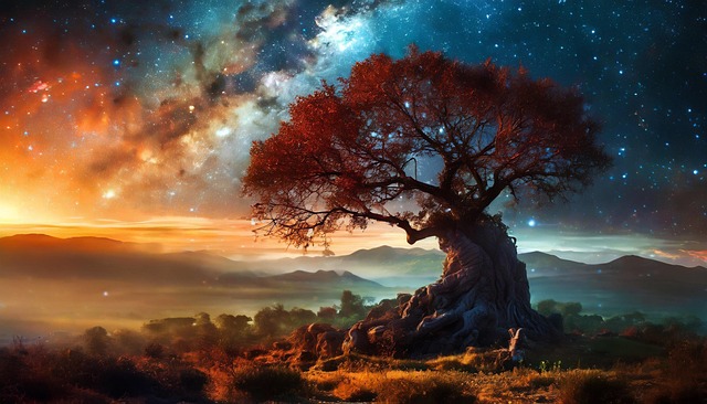 Free ai generated oak tree illustration
