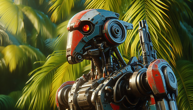 Ai Genereret, Robot, Jungle, Palmer