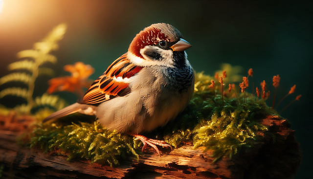Free ai generated sparrow bird illustration