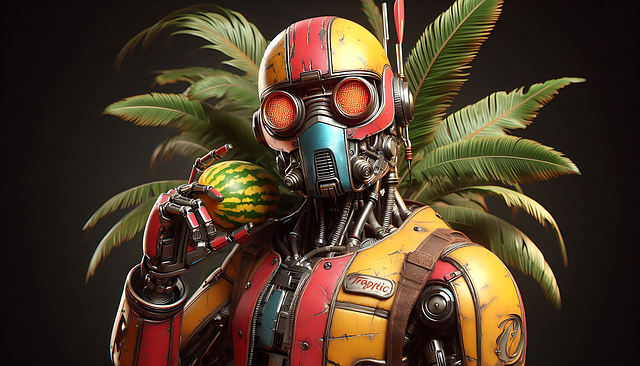 Robot, Futuristisk, Cyborg, Tropisk