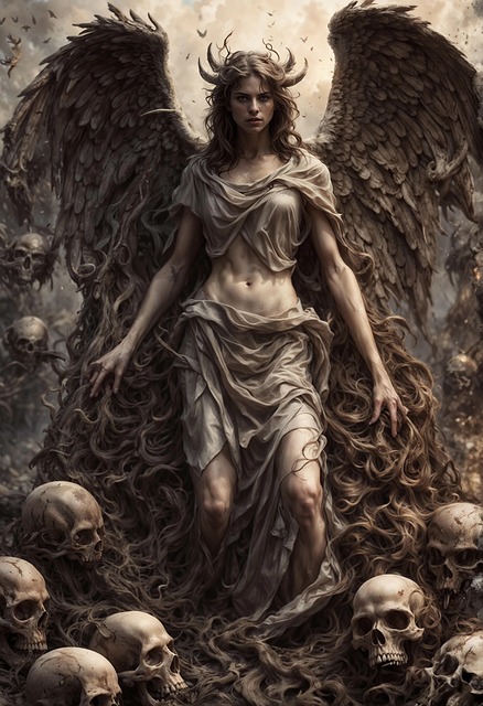 Free ai generated angel devil illustration