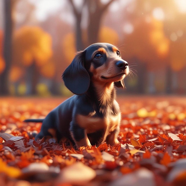 Free ai generated dog miniature dachshund illustration