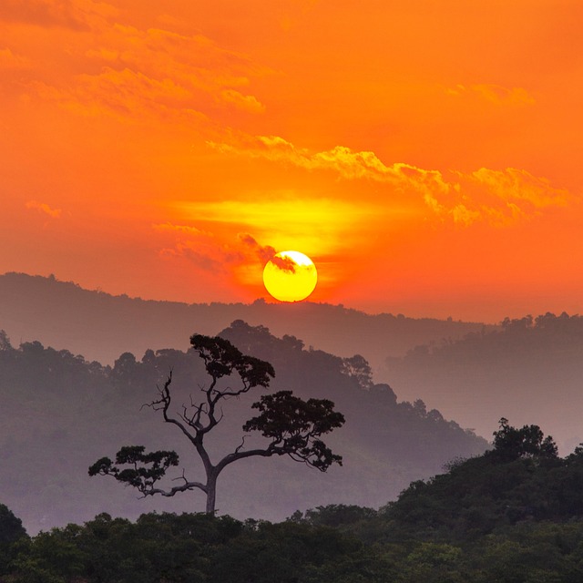 Vietnam, Sonnenuntergang, Natur, Berge