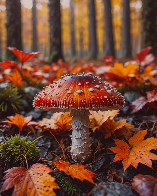 Free ai generated mushroom fungi illustration