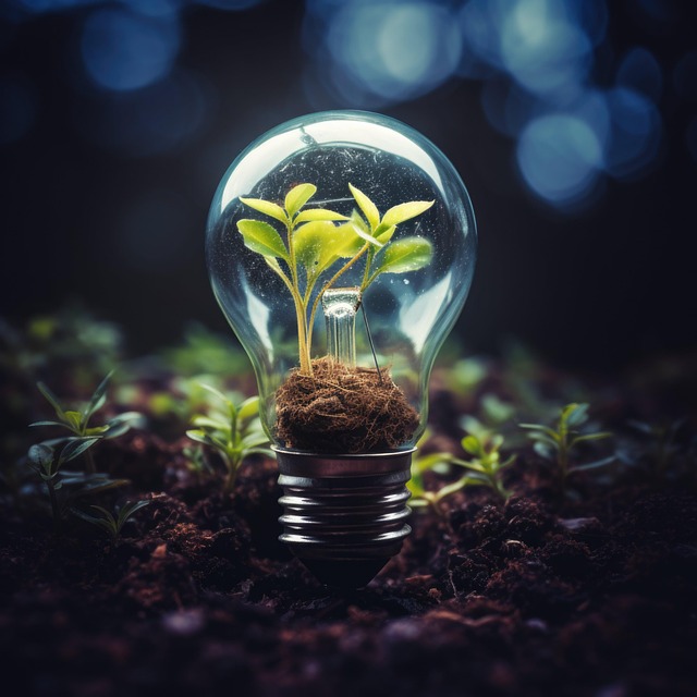 Free ai generated plant light bulb illustration