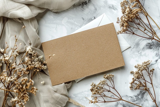 Free template notecard flora illustration